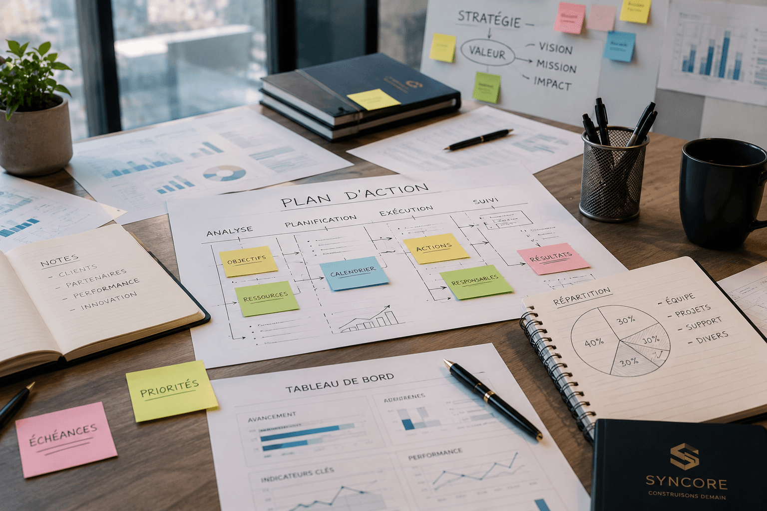Documents de planification et plan d’action structuré pour accompagner les projets